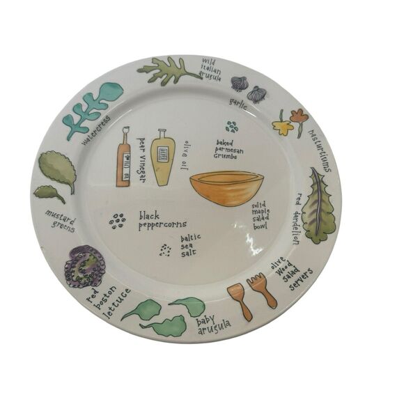 “SALAD DAYS” by Ursula Dodge for  Signature Housewares Set Of 4  9" Plates - Picture 3 of 16